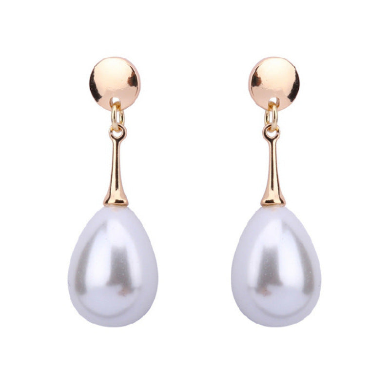 Waterdrop pearl simple Earrings