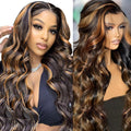 Cross-border New Wig European And American Ladies Front Lace Synthetic Wigs Brown Medium Long Curly Hair Big Wave