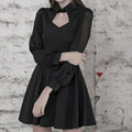 Patchwork Mesh Crescent Dress
