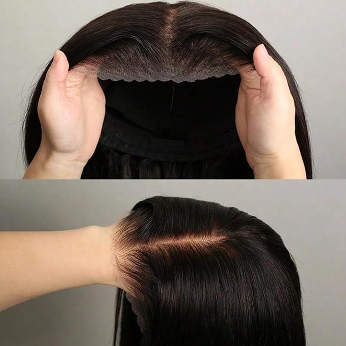 Glueless Wigs Human Hair Pre Plucked Pre Cut Body Wave 5x5 Closure Wig 24In