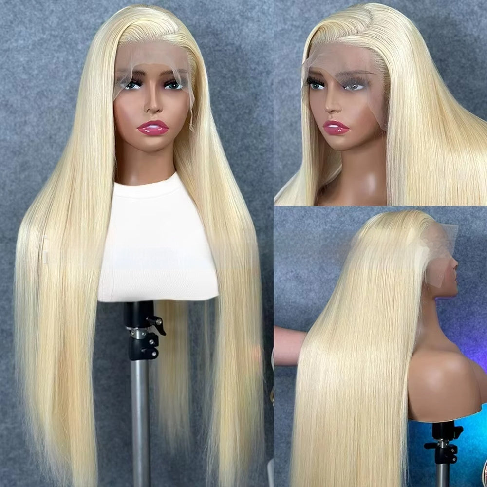 12-40Inch 613 Blonde Straight Human Hair Wigs DIY Colors